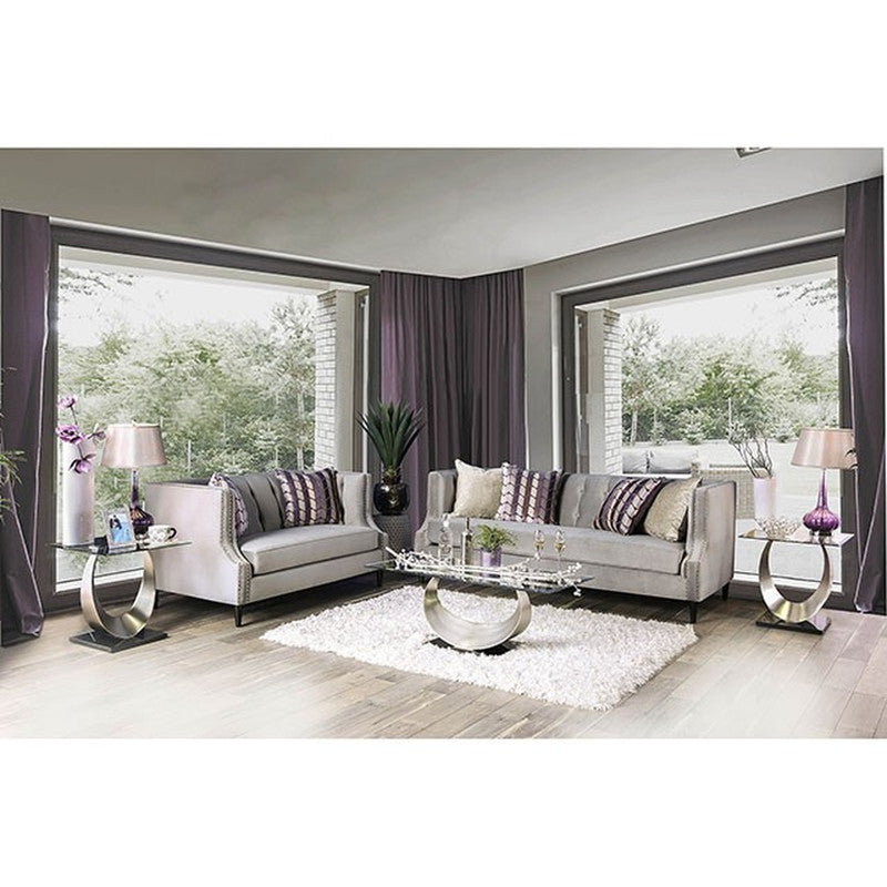 Tegan Gray/Purple Loveseat - Ornate Home