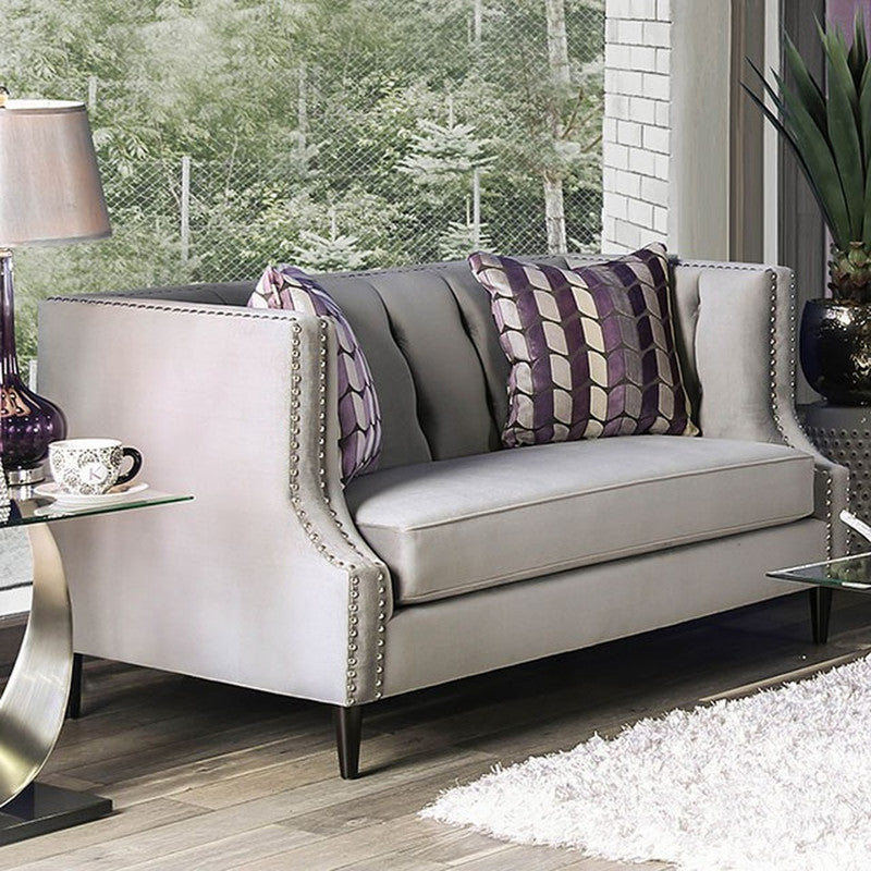 Tegan Gray/Purple Loveseat - Ornate Home