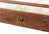 Telescope Brown Leather Box With Tacks - Ornate Home