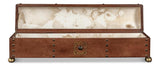 Telescope Brown Leather Box With Tacks - Ornate Home