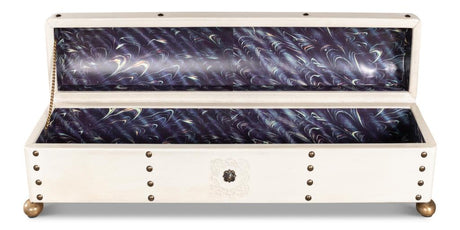 Telescope Ivory Leather Box - Ornate Home