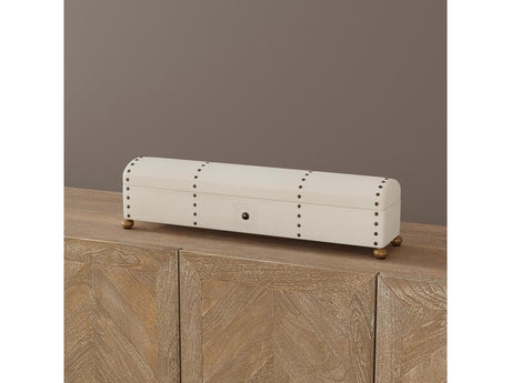 Telescope Ivory Leather Box - Ornate Home