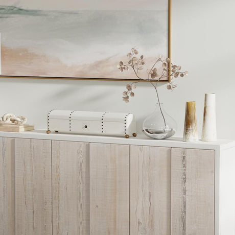 Telescope Ivory Leather Box - Ornate Home