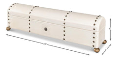 Telescope Ivory Leather Box - Ornate Home