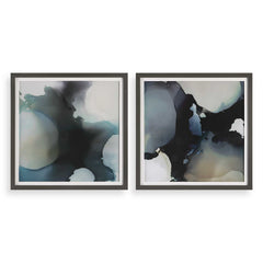 Telescopic Multicolor Abstract Framed Prints (Set of 2) - Ornate Home