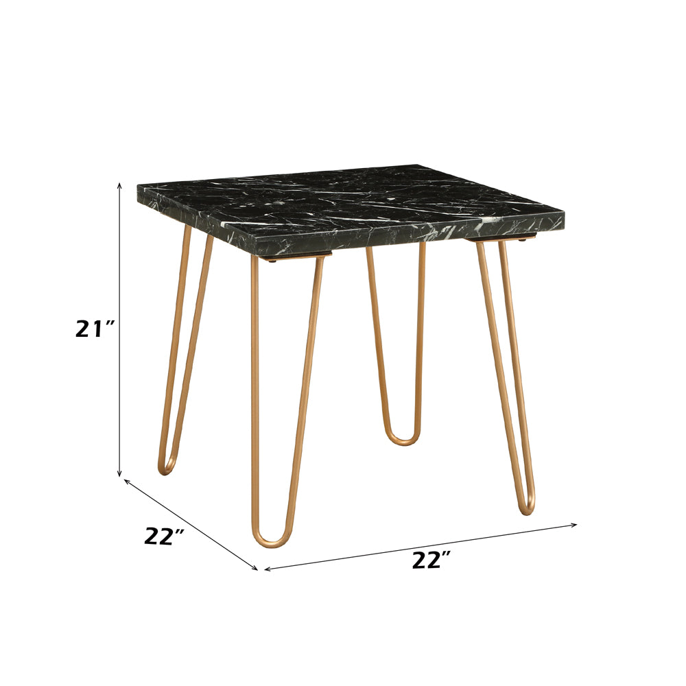 Telestis Black End Table - Ornate Home