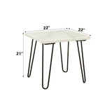 Telestis White End Table - Ornate Home