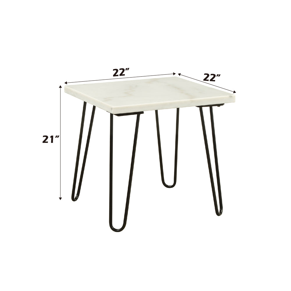 Telestis White End Table - Ornate Home
