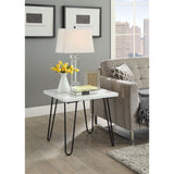 Telestis White End Table - Ornate Home