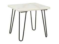 Telestis White End Table - Ornate Home