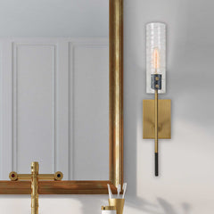 Telesto Brass 1 Light Sconce - Ornate Home