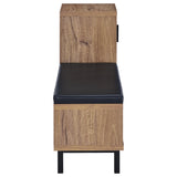 Teller Natural Oak 1-door Entryway Shoe Storage Bench - Ornate Home