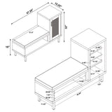 Teller Natural Oak 1-door Entryway Shoe Storage Bench - Ornate Home