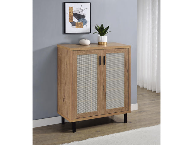 Teller Natural Oak 2-door Shoe Storage Cabinet - Ornate Home