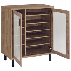 Teller Natural Oak 2-door Shoe Storage Cabinet - Ornate Home