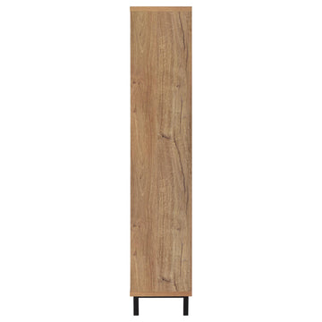 Teller Natural Oak 80-inch 4-door Tall Shoe Storage Cabinet - Ornate Home