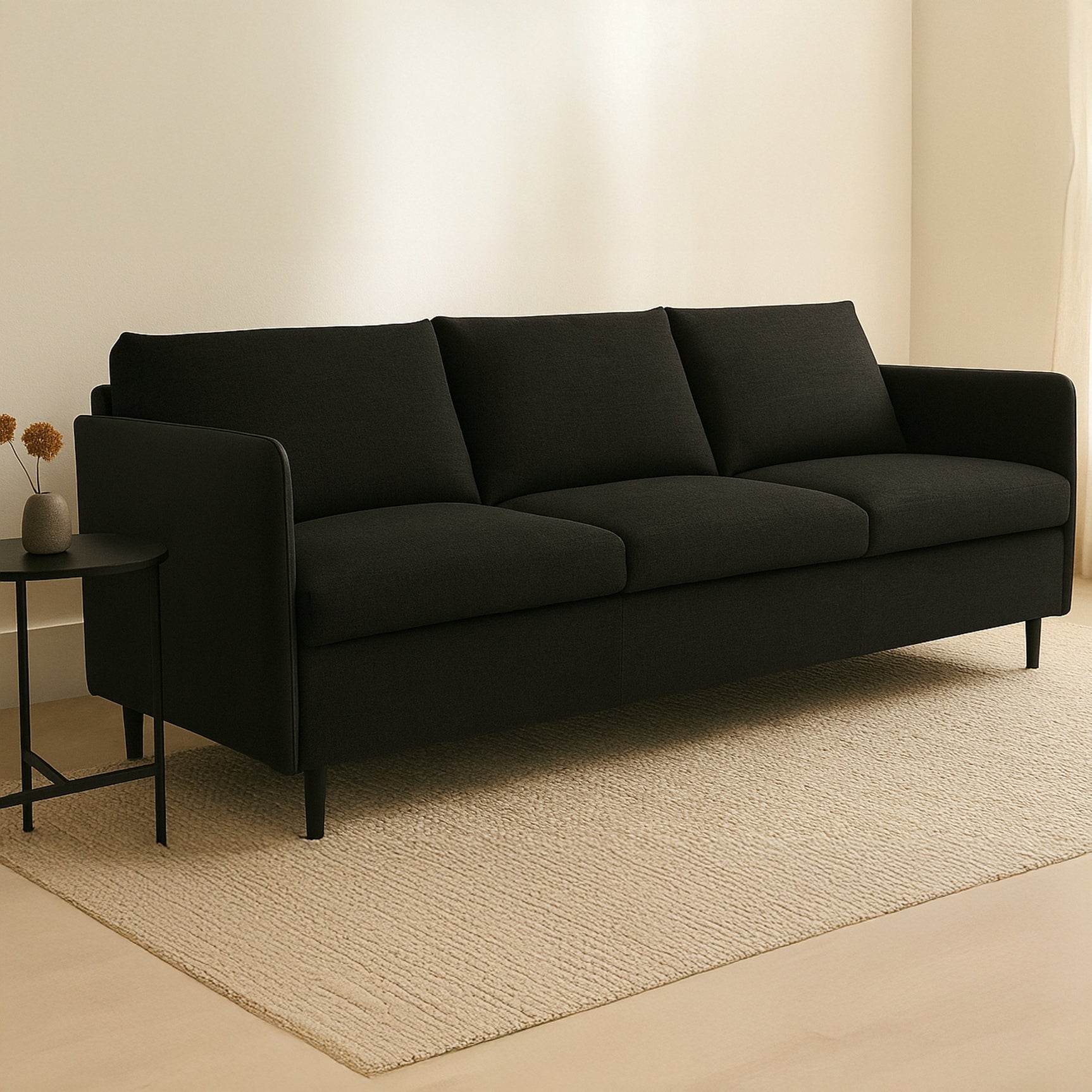 Teller Warm Black Sofa - Ornate Home