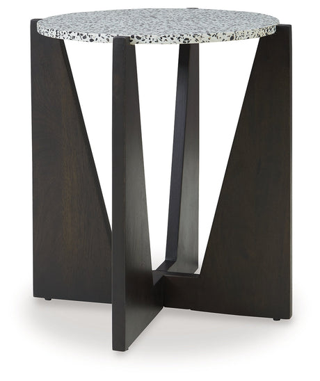 Tellrich Black/White Accent Table - Ornate Home