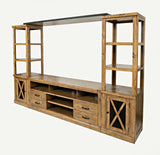 Telluride Brown Entertainment Wall - 70 Media Unit - Ornate Home
