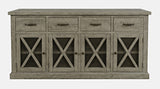 Telluride Driftwood 4 Drawer Sideboard - Ornate Home