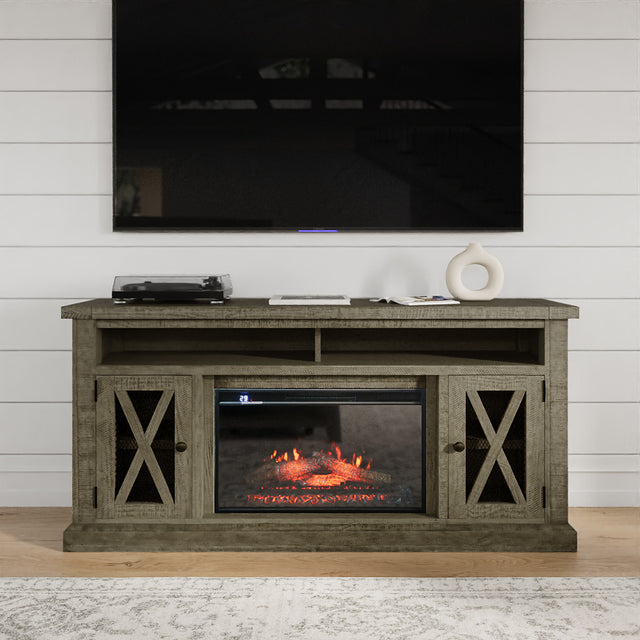 Telluride Driftwood 60 Fireplace w/ Logset - Ornate Home