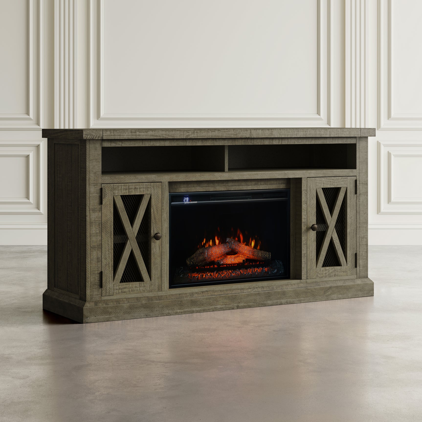 Telluride Driftwood 60 Fireplace with Logset - Ornate Home