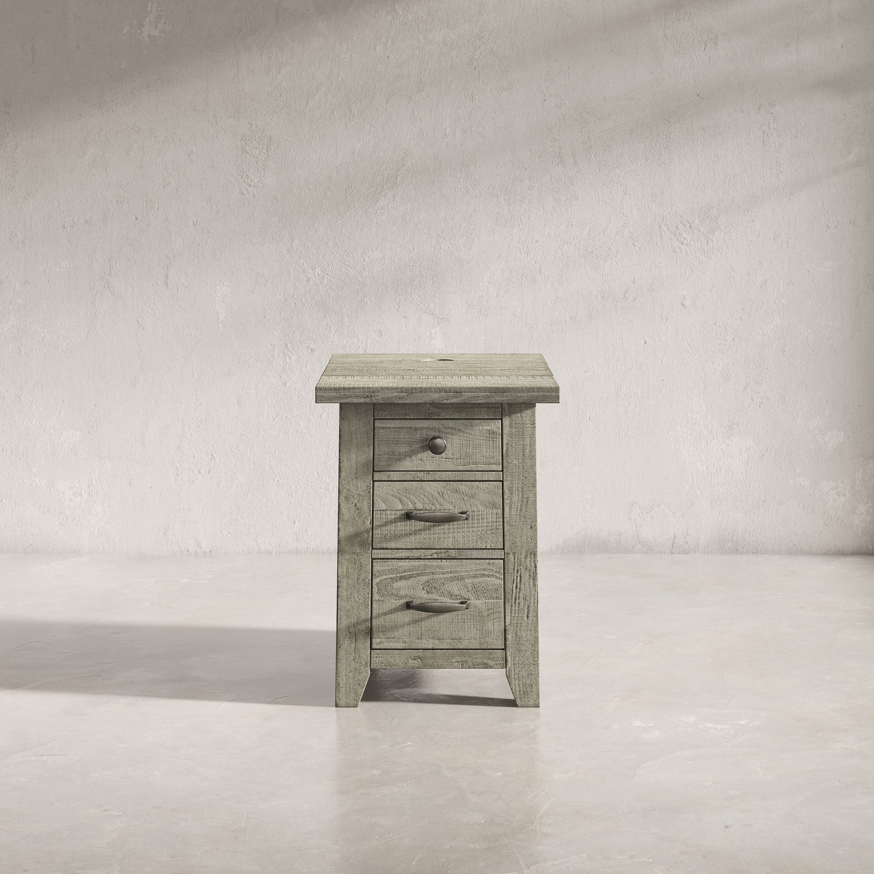 Telluride Driftwood Power Chairside Table - Ornate Home