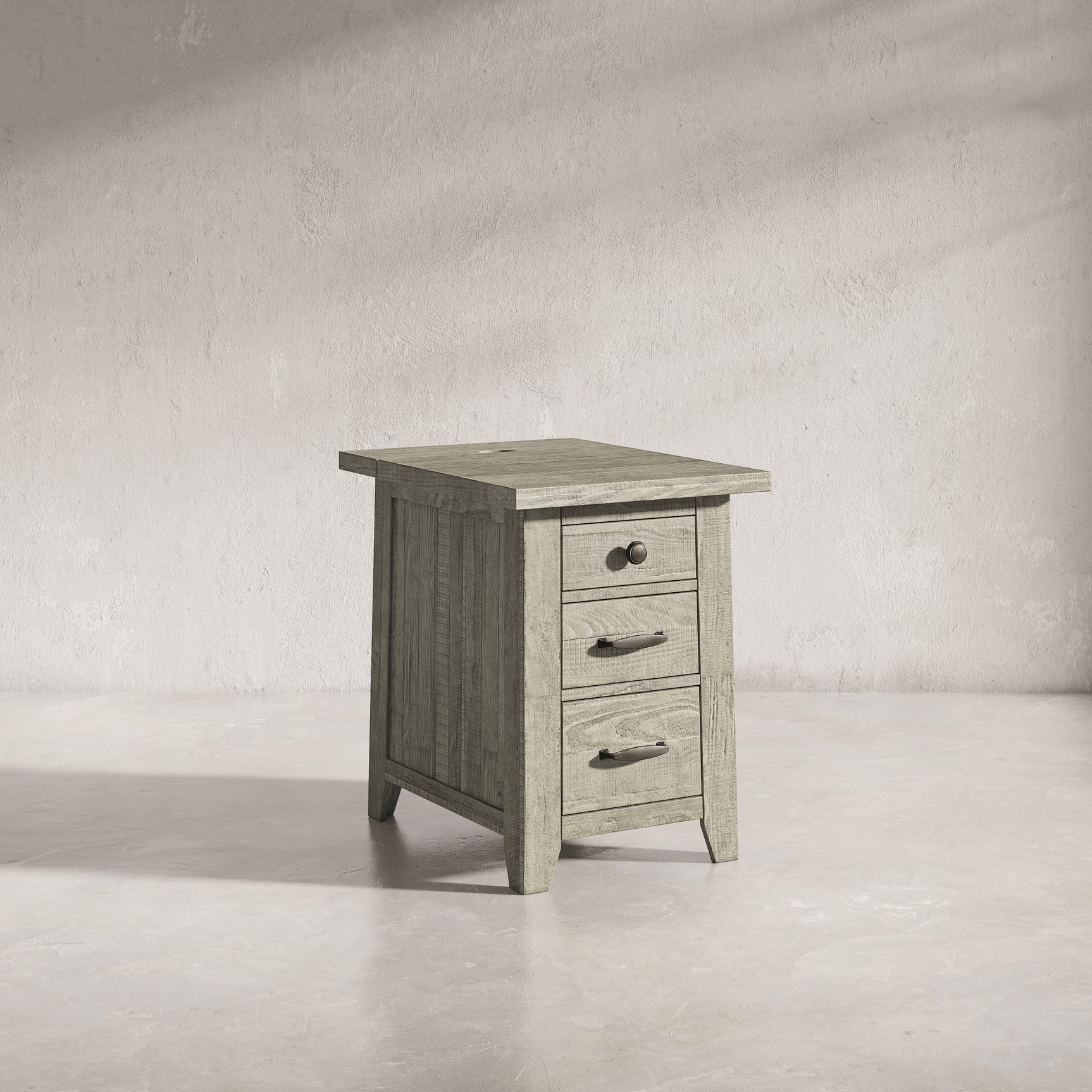 Telluride Driftwood Power Chairside Table - Ornate Home