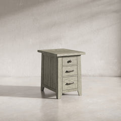 Telluride Driftwood Power Chairside Table - Ornate Home