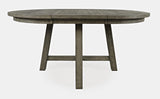 Telluride Driftwood Round Counter Dining Table w/ 4 Uph Stools - Ornate Home