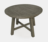 Telluride Driftwood Round Counter Dining Table w/ 4 Uph Stools - Ornate Home