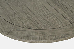 Telluride Driftwood Round Dining Table w/ 6 Uph Chairs - Ornate Home