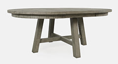 Telluride Driftwood Round Dining Table w/ 4 Uph Chairs - Ornate Home
