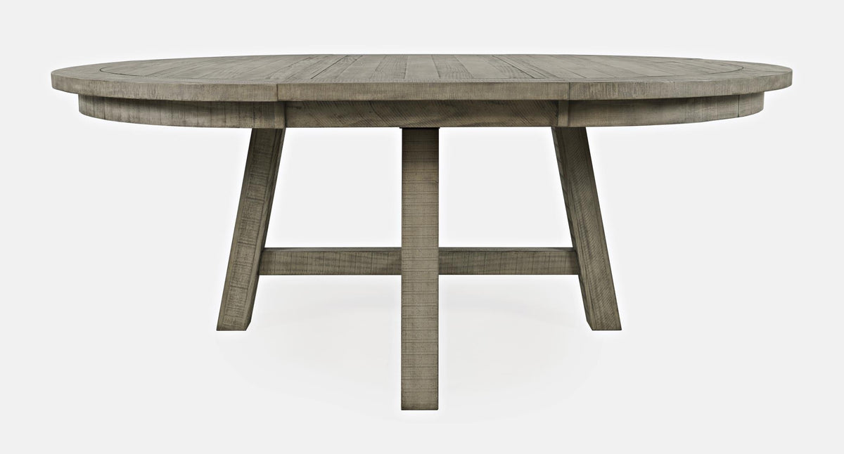 Telluride Driftwood Round Dining Table w/ 4 Uph Chairs - Ornate Home