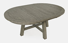 Telluride Driftwood Round Dining Table w/ 4 Uph Chairs - Ornate Home