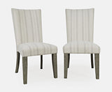 Telluride Driftwood Round Dining Table w/ 4 Uph Chairs - Ornate Home