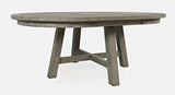 Telluride Driftwood Round Dining Table w/ 6 Uph Chairs - Ornate Home