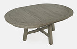 Telluride Driftwood Round Dining Table w/ 6 Uph Chairs - Ornate Home