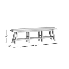 Telluride Driftwood Trestle Counter Dining Table w/ 6 Stools, Bench - Ornate Home
