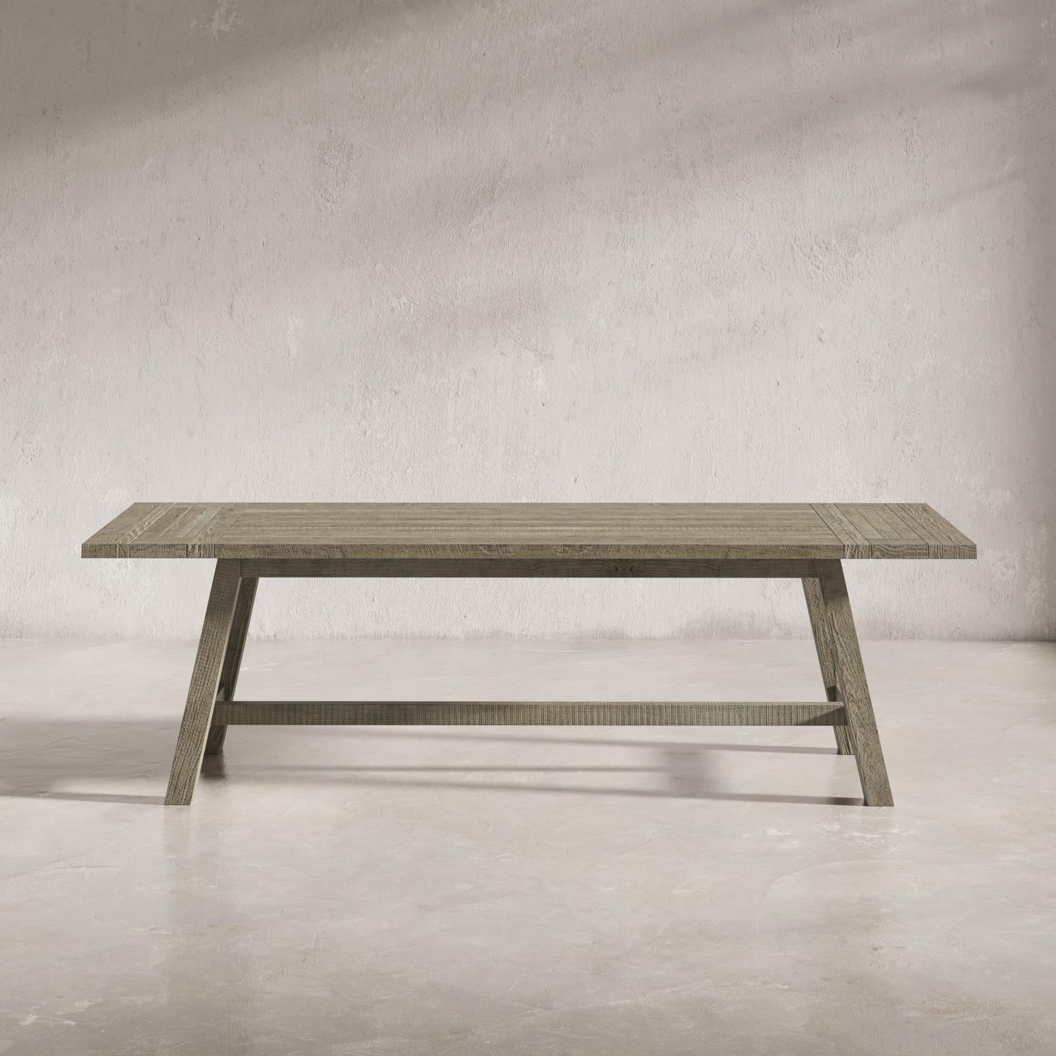Telluride Driftwood Trestle Counter Dining Table w/ 4 Stools - Ornate Home