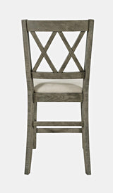 Telluride Driftwood Trestle Counter Dining Table w/ 4 Stools - Ornate Home