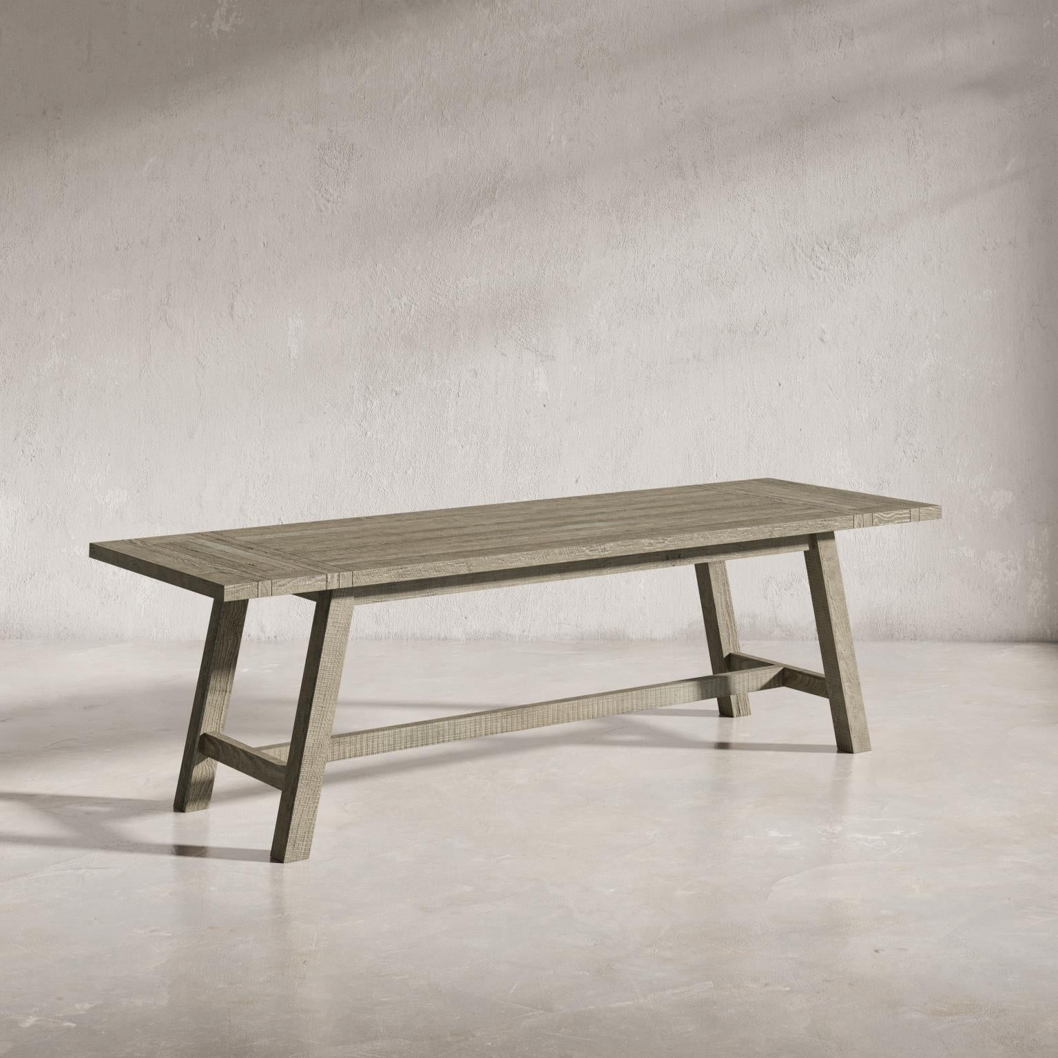 Telluride Driftwood Trestle Counter Dining Table w/ 4 Stools - Ornate Home
