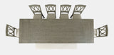Telluride Driftwood Trestle Counter Dining Table w/ 6 Stools, Bench - Ornate Home