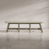 Telluride Driftwood Trestle Counter Dining Table w/ 4 Stools, Bench - Ornate Home