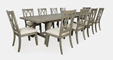 Telluride Driftwood Trestle Dining Table w/ 10 Chairs - Ornate Home