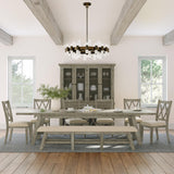Telluride Driftwood Trestle Dining Table w/ 4 Chairs - Ornate Home