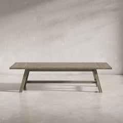 Telluride Driftwood Trestle Dining Table w/ 4 Chairs, Bench - Ornate Home