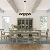 Telluride Driftwood Trestle Dining Table w/ 8 Chairs - Ornate Home