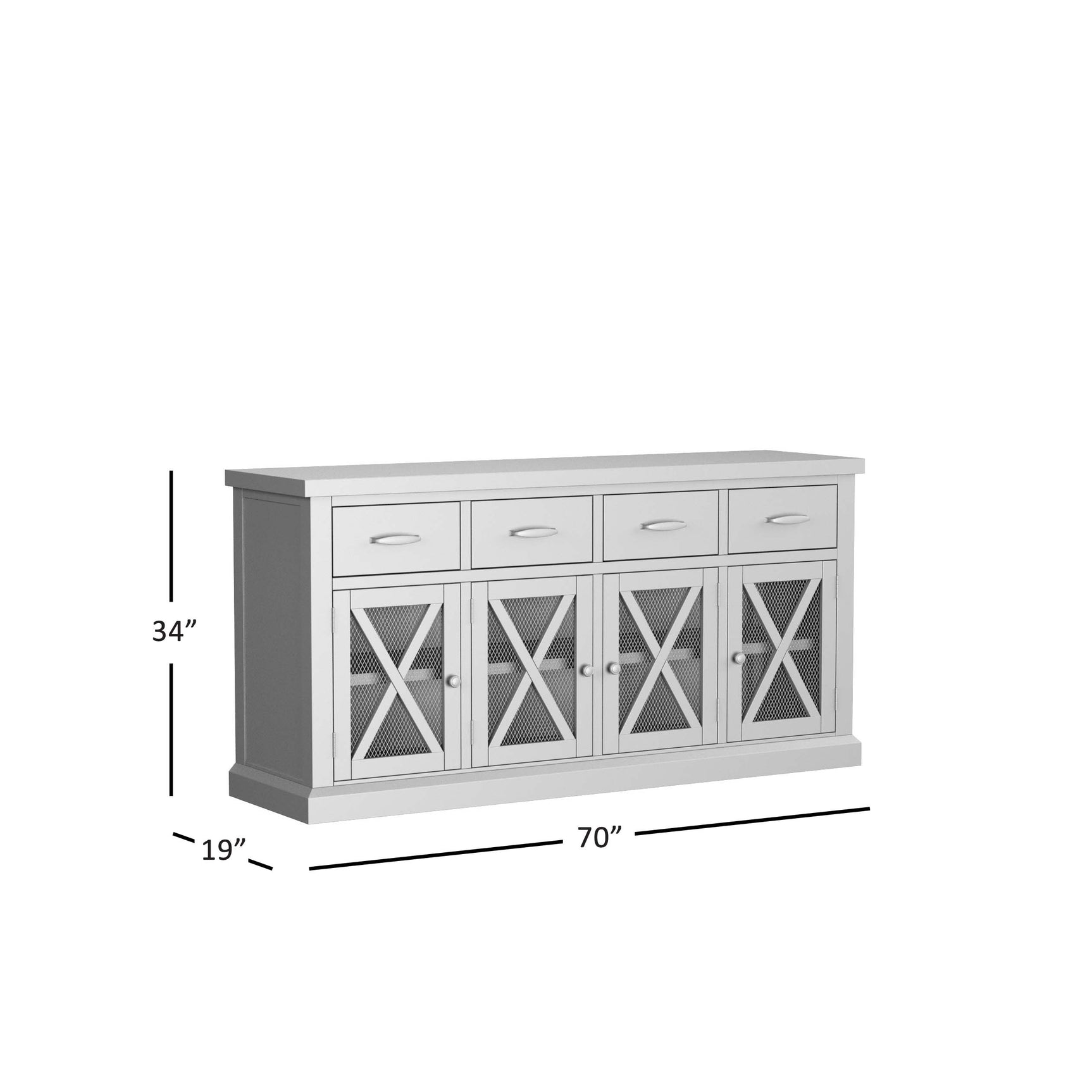 Telluride Gold 4 Drawer Sideboard - Ornate Home
