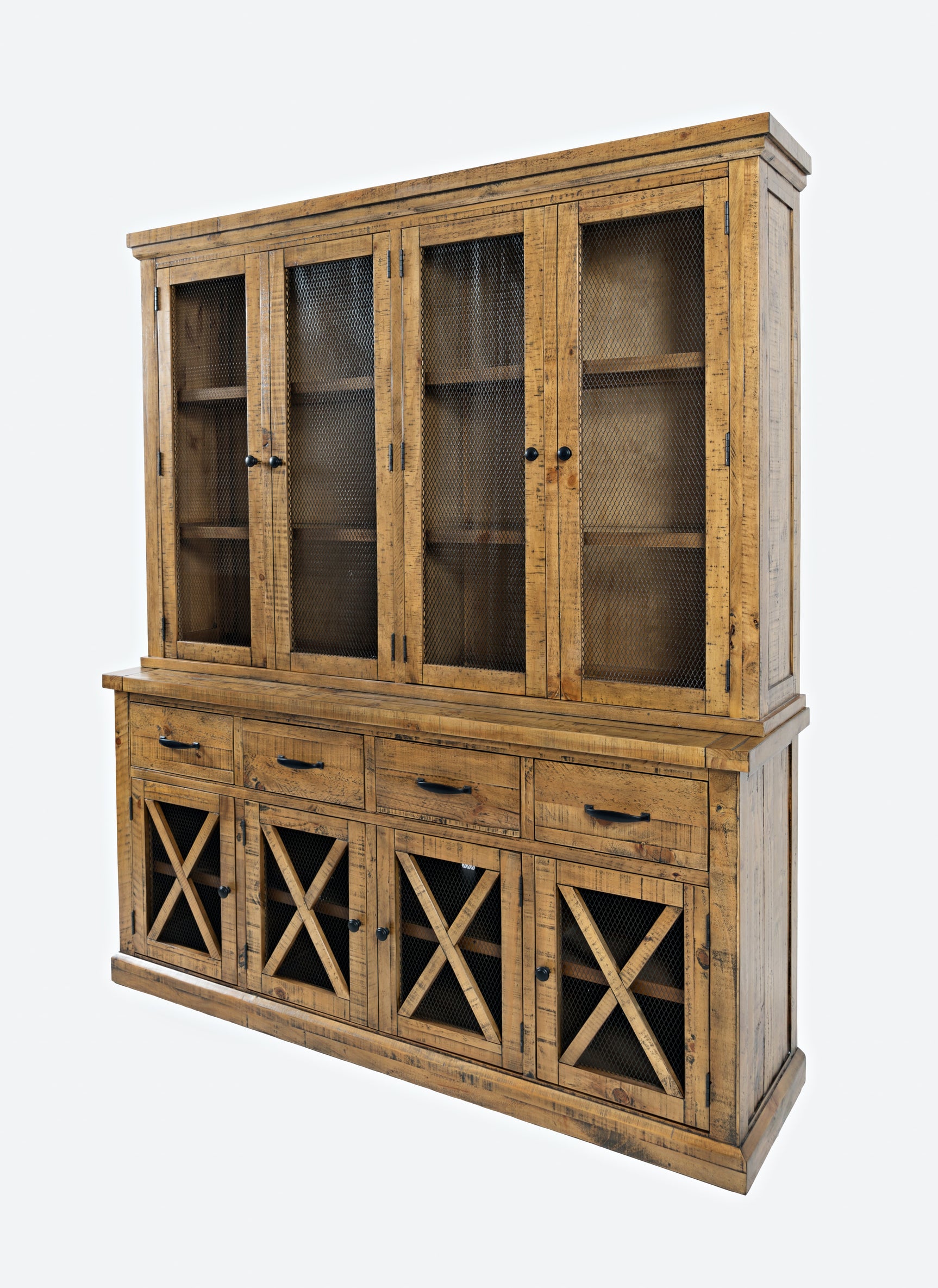 Telluride Gold Hutch Server w/ Light - Ornate Home